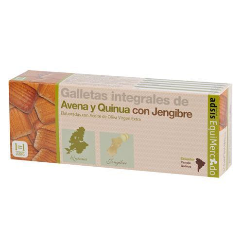 Galletas avena y quinoa con JENGIBRE bio y de Comercio Justo