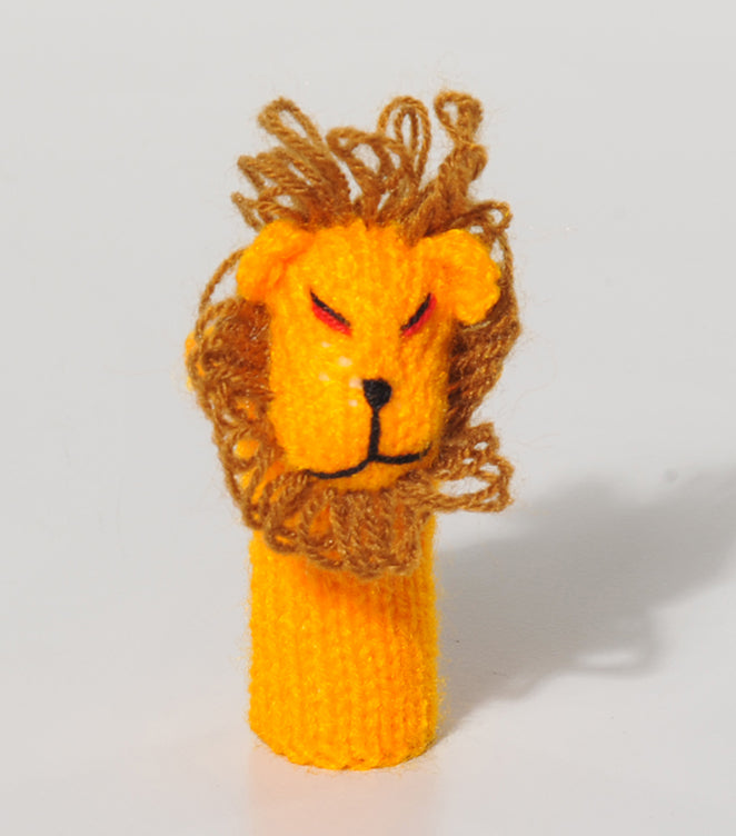Marioneta dedo de Comercio Justo león. Perú