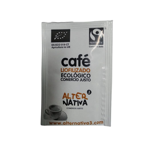 Sobre monodosis café liofilizado BIO de comercio Justo