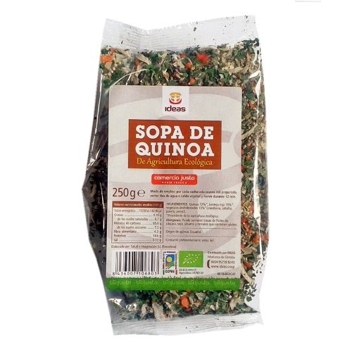 Sopa de quinoa ecológica y de Comercio Justo