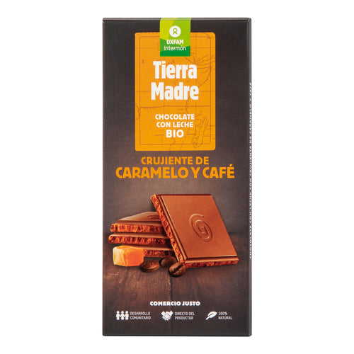 Chocolate crujiente de CARAMELO y CAFÉ BIO de Comercio Justo
