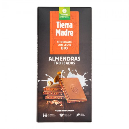 Chocolate con leche y almendras BIO Comercio Justo