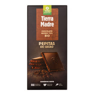 Chocolate negro 70% pepitas cacao BIO y de Comercio Justo