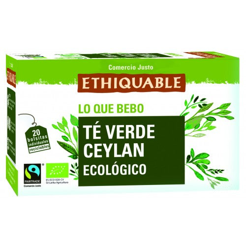 Té verde 100% de agricultura ecológica y de Comercio Justo