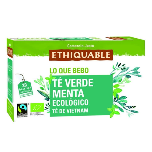 Té verde con menta de Vietnam, ecológico y de Comercio Justo