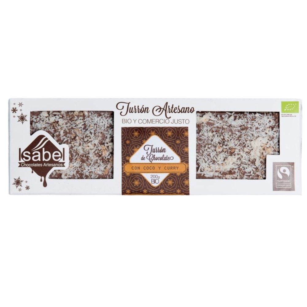 Turrón de coco y curry BIO