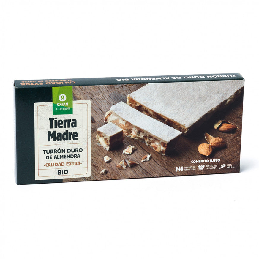 Turrón duro de almendra ecológico y de Comercio Justo